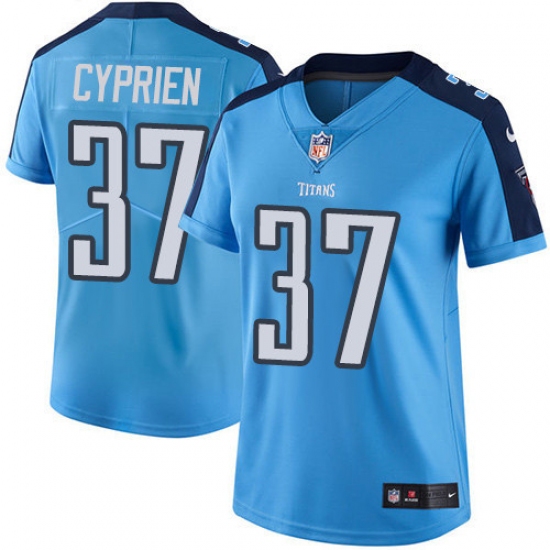 Women's Nike Tennessee Titans #37 Johnathan Cyprien Light Blue Team Color Vapor Untouchable Limited Player NFL Jersey - Ujersey