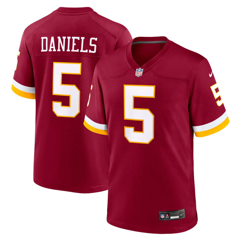 Men's Washington Commanders Jayden Daniels Nike Burgundy Game Jersey - SUjersey01