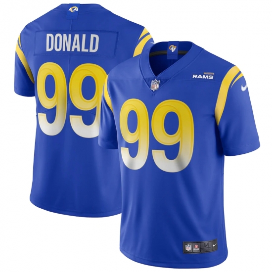 Men's Los Angeles Rams #99 Aaron Donald Blue Nike Royal Vapor Limited Jersey.webp - Ujersey