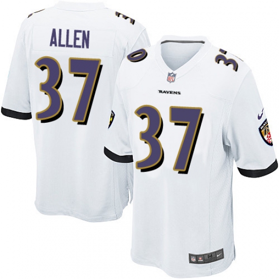 Men's Nike Baltimore Ravens #37 Javorius Allen Game White NFL Jersey - Ujersey