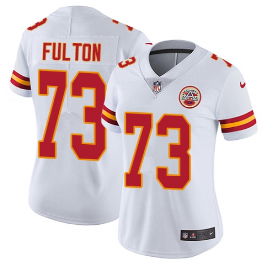 Women's Nike Kansas City Chiefs #73 Zach Fulton White Vapor Untouchable Limited Player NFL Jersey - Ujersey
