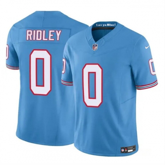 Men's Tennessee Titans #0 Calvin Ridley Blue 2023 F.U.S.E. Throwback Limited Football Stitched Jersey - Ujersey