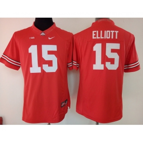 Ohio State Buckeyes 15 Ezekiel Elliott Red College Football Jersey - Ujersey