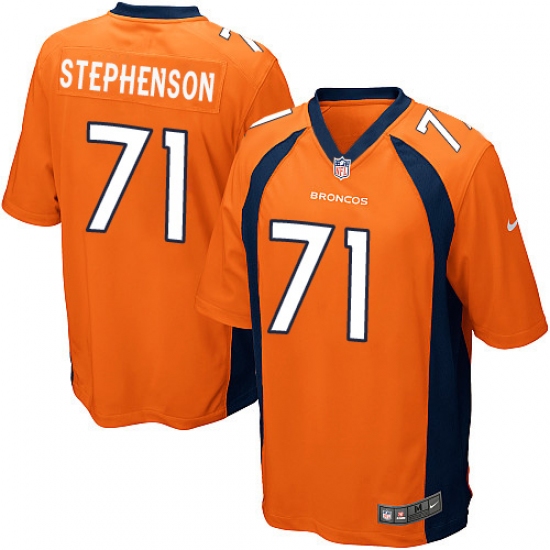 Men's Nike Denver Broncos #71 Donald Stephenson Game Orange Team Color NFL Jersey - Ujersey