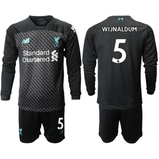 Liverpool #5 Wijnaldum Third Long Sleeves Soccer Club Jersey