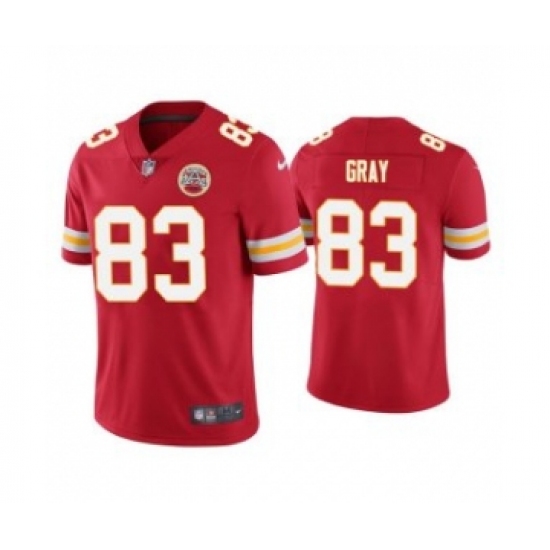 Men's Kansas City Chiefs #83 Noah Gray Red Limited Stitched NFL Jersey - Ujersey