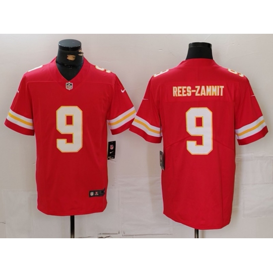 Men's Kansas City Chiefs #9 Louis Rees Zammit Red Vapor Limited Stitched Jersey - Ujersey