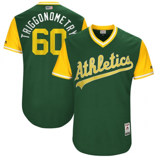 Men's Majestic Oakland Athletics #60 Andrew Triggs 