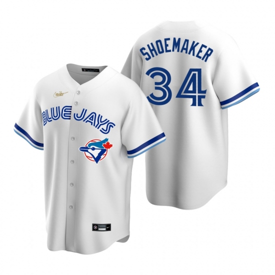 Men's Nike Toronto Blue Jays #34 Matt Shoemaker White Cooperstown Collection Home Stitched Baseball Jersey - Ujersey