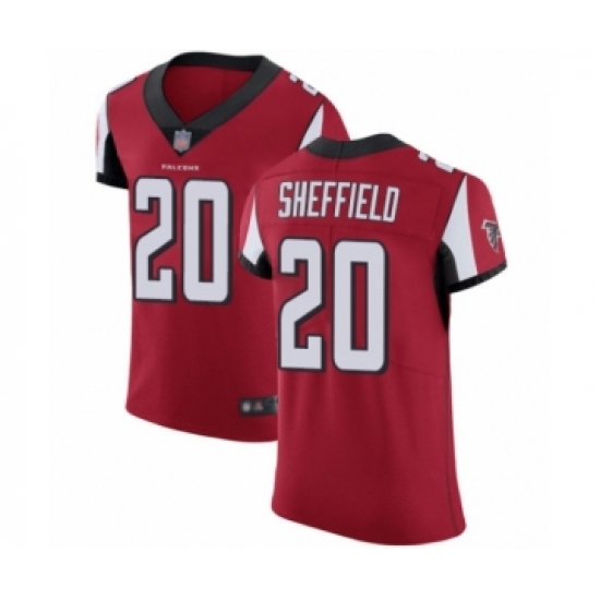 Men's Atlanta Falcons #20 Kendall Sheffield Red Team Color Vapor Untouchable Elite Player Football Jersey - Ujersey