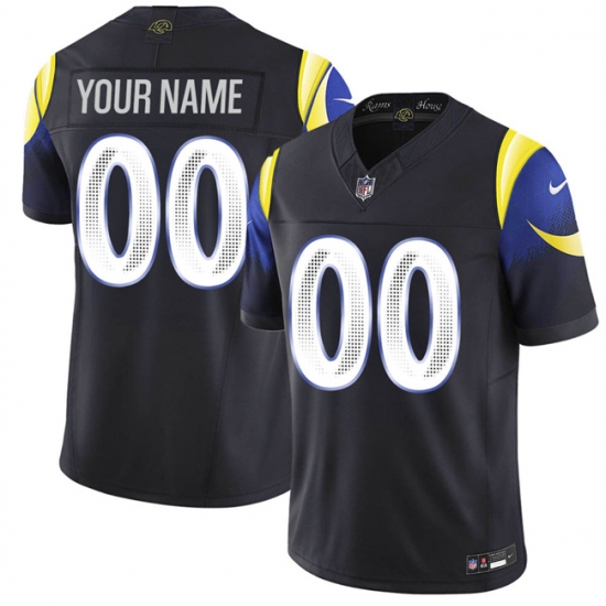 Men's Los Angeles Rams Active Player Custom Black 2025 F.U.S.E. “Rivalries” Vapor Limited Football Stitched Jersey - Ujersey