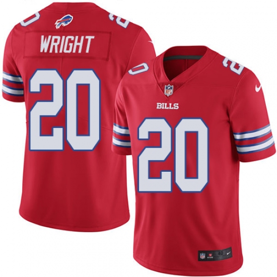 Men's Nike Buffalo Bills #20 Shareece Wright Elite Red Rush Vapor Untouchable NFL Jersey - Ujersey