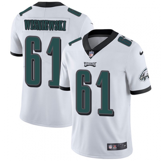 Men's Nike Philadelphia Eagles #61 Stefen Wisniewski White Vapor Untouchable Limited Player NFL Jersey - Ujersey