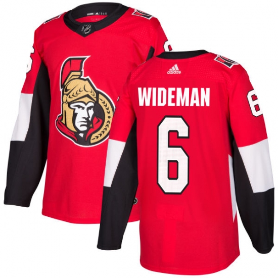 Men's Adidas Ottawa Senators #6 Chris Wideman Premier Red Home NHL Jersey - Ujersey