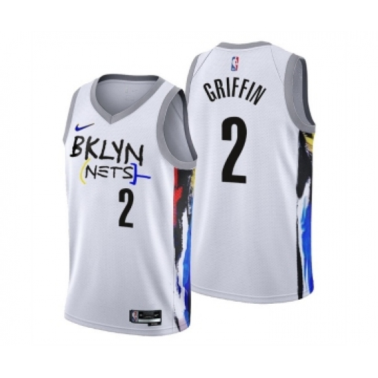 Men's Brooklyn Nets #2 Blake Griffin 2022-23 White City Edition Stitched Basketball Jersey - Ujersey