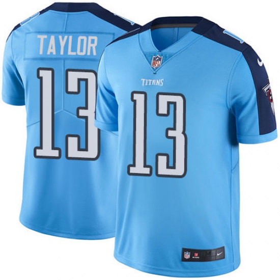 Youth Nike Tennessee Titans #13 Taywan Taylor Elite Light Blue Team Color NFL Jersey - Ujersey