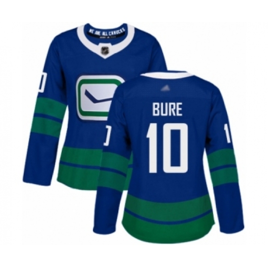 Women's Vancouver Canucks #10 Pavel Bure Authentic Royal Blue Alternate Hockey Jersey - Ujersey