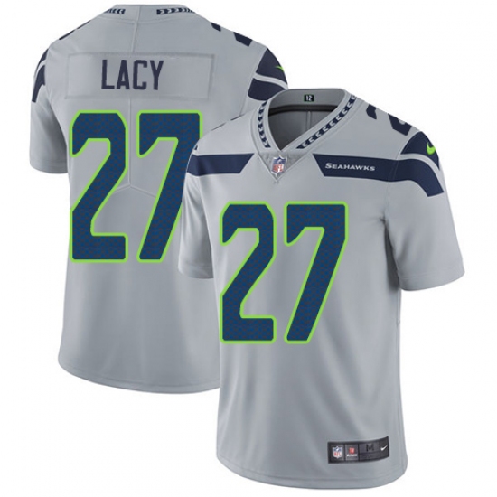 Youth Nike Seattle Seahawks #27 Eddie Lacy Grey Alternate Vapor Untouchable Limited Player NFL Jersey - Ujersey