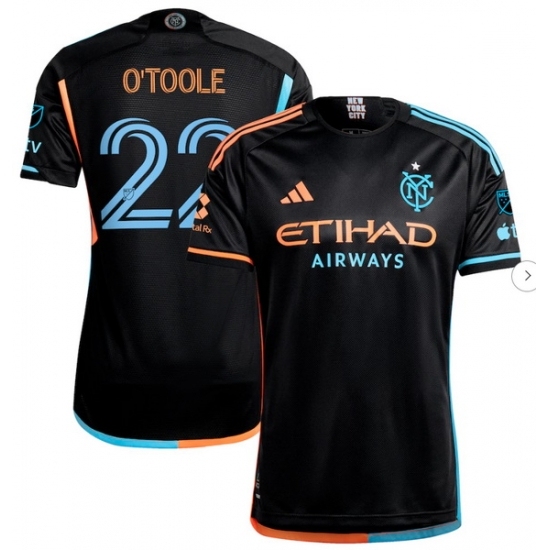 Men's New York City FC Kevin O'Toole adidas Black 2024 24 7 Kit Authentic Player Jersey - Ujersey