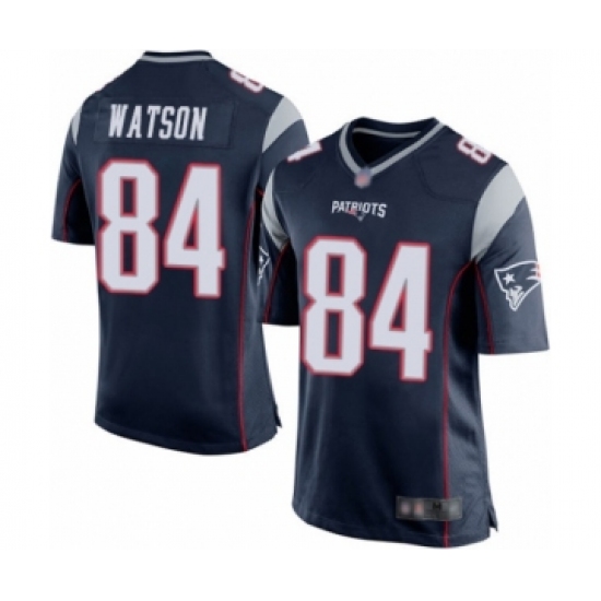 Men's New England Patriots #84 Benjamin Watson Game Navy Blue Team Color Football Jersey - Ujersey