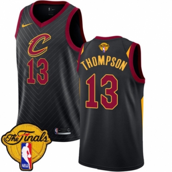 Youth Nike Cleveland Cavaliers #13 Tristan Thompson Swingman Black 2018 NBA Finals Bound NBA Jersey Statement Edition - Ujersey