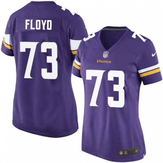 Women's Nike Minnesota Vikings #73 Sharrif Floyd Game Purple Team Color NFL Jersey - Ujersey