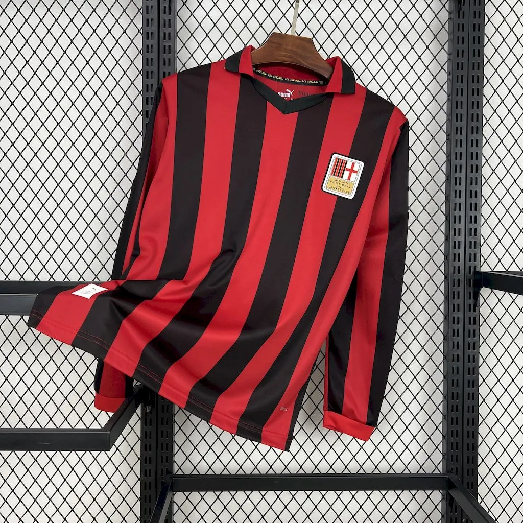 AC Milan Soccer Jersey 125th Anniversary Long Sleeve Custom Shirt 2024/25 - ujerseystore