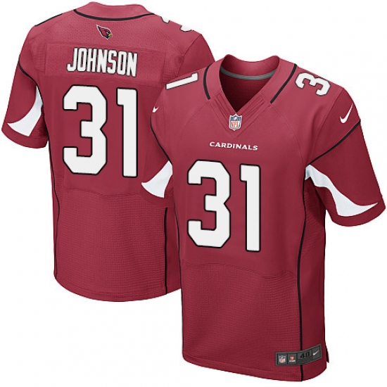 Men's Nike Arizona Cardinals #31 David Johnson Elite Red Team Color NFL Jersey - Ujersey