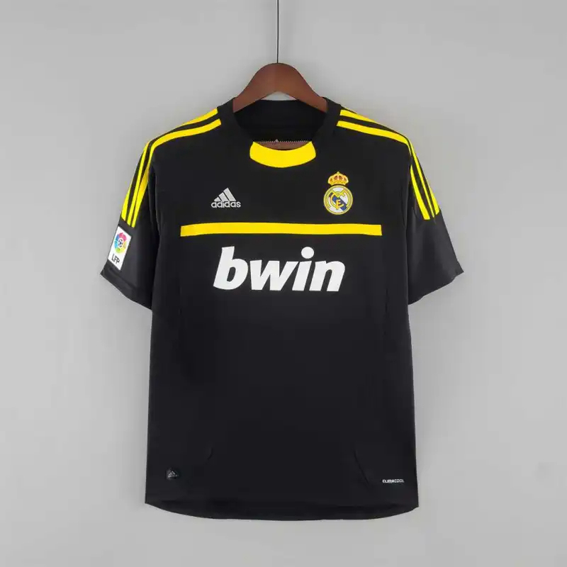 Real Madrid Retro Jersey Away Goalkeeper Black Soccer Custom Shirt 2011/12 - ujerseystore