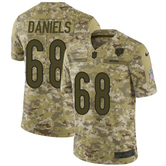 Youth Nike Chicago Bears #68 James Daniels Limited Camo 2018 Salute to Service NFL Jersey - Ujersey