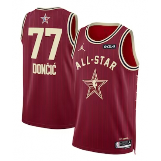 Men's Brand Crimson #77 Dončić Jordan Unisex Luka 2024 NBA All-Star Game Swingman Jersey
