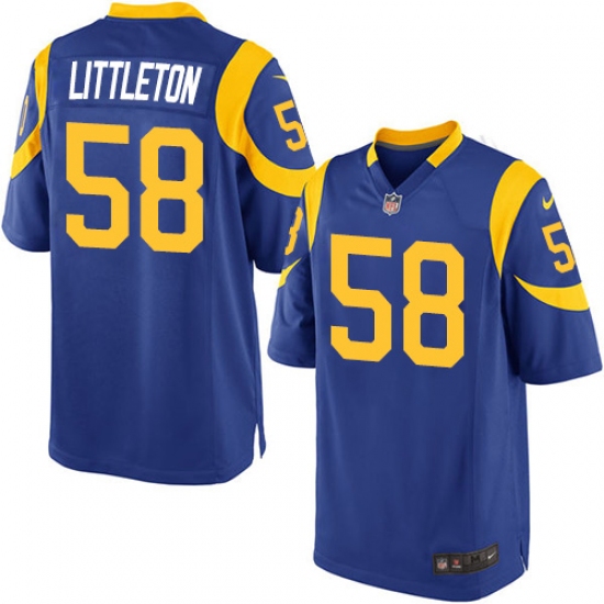 Men's Nike Los Angeles Rams #58 Cory Littleton Game Royal Blue Alternate NFL Jersey - Ujersey