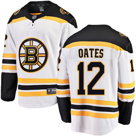 Youth Boston Bruins #12 Adam Oates Authentic White Away Fanatics Branded Breakaway NHL Jersey - Ujersey