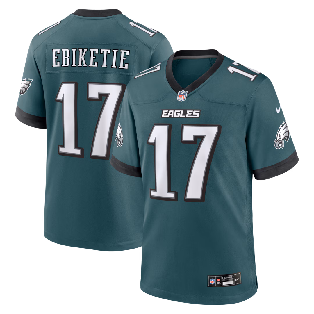 Men's Philadelphia Eagles Arnold Ebiketie Nike Midnight Green Team Game Jersey - Ujersey