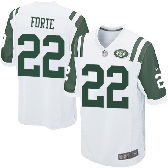 Men's Nike New York Jets #22 Matt Forte Game White NFL Jersey - Ujersey