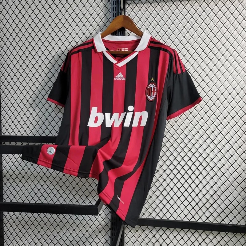 AC Milan Retro Soccer Jersey Home Custom Shirt 2009/10 - ujerseystore