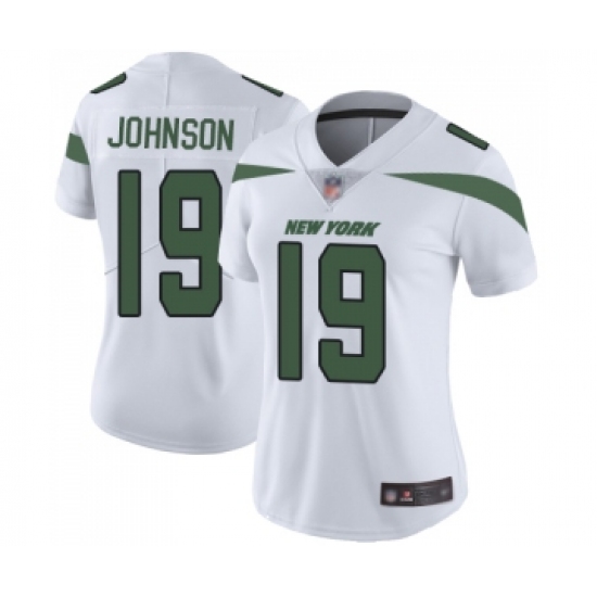Women's New York Jets #19 Keyshawn Johnson White Vapor Untouchable Limited Player Football Jersey - Ujersey