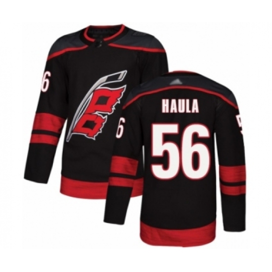 Youth Carolina Hurricanes #56 Erik Haula Authentic Black Alternate Hockey Jersey - Ujersey