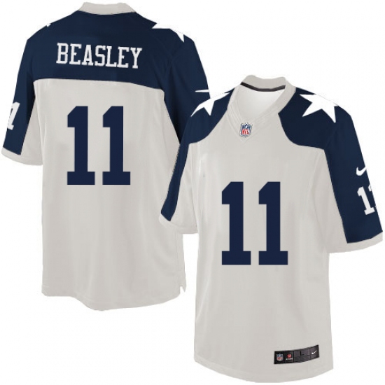 Men's Nike Dallas Cowboys #11 Cole Beasley Limited White Throwback Alternate NFL Jersey - Ujersey