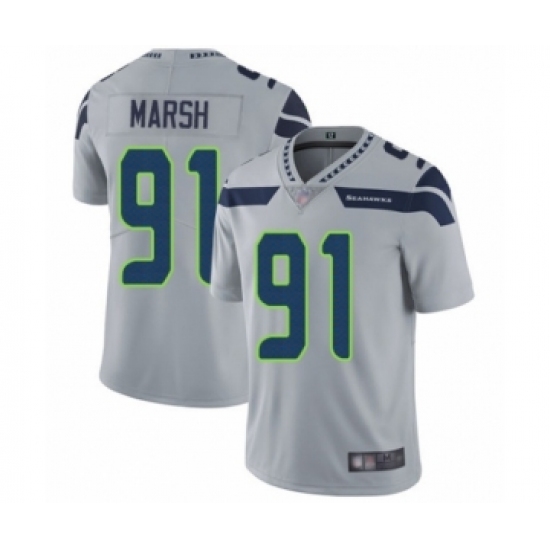 Youth Seattle Seahawks #91 Cassius Marsh Grey Alternate Vapor Untouchable Limited Player Football Jersey - Ujersey