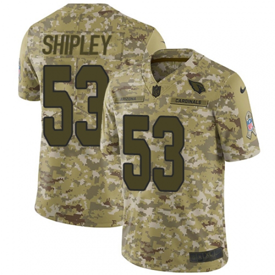 Men's Nike Arizona Cardinals #53 A.Q. Shipley Limited Camo 2018 Salute to Service NFL Jersey - Ujersey