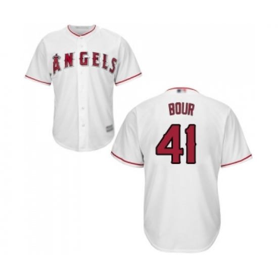 Youth Los Angeles Angels of Anaheim #41 Justin Bour Replica White Home Cool Base Baseball Jersey - Ujersey