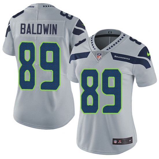 Women's Nike Seattle Seahawks #89 Doug Baldwin Elite Grey Alternate NFL Jersey - Ujersey