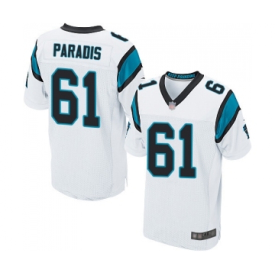 Men's Carolina Panthers #61 Matt Paradis Elite White Football Jersey - Ujersey