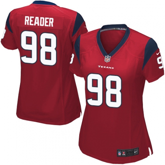 Women's Nike Houston Texans #98 D.J. Reader Game Red Alternate NFL Jersey - Ujersey