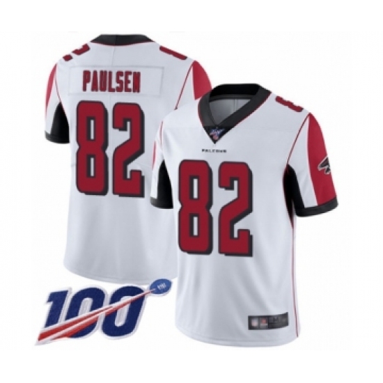 Men's Atlanta Falcons #82 Logan Paulsen White Vapor Untouchable Limited Player 100th Season Football Jersey - Ujersey