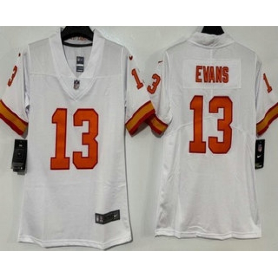 Women's Tampa Bay Buccaneers #13 Mike Evans Limited White Throwback Vapor Jersey - Ujersey