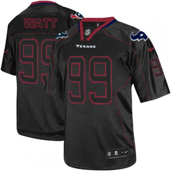 Youth Nike Houston Texans #99 J.J. Watt Elite Lights Out Black NFL Jersey - Ujersey