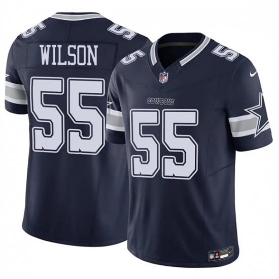 Men's Dallas Cowboys #55 Logan Wilson Navy 2025 F.U.S.E Vapor Untouchable Limited Football Stitched Jersey - Ujersey
