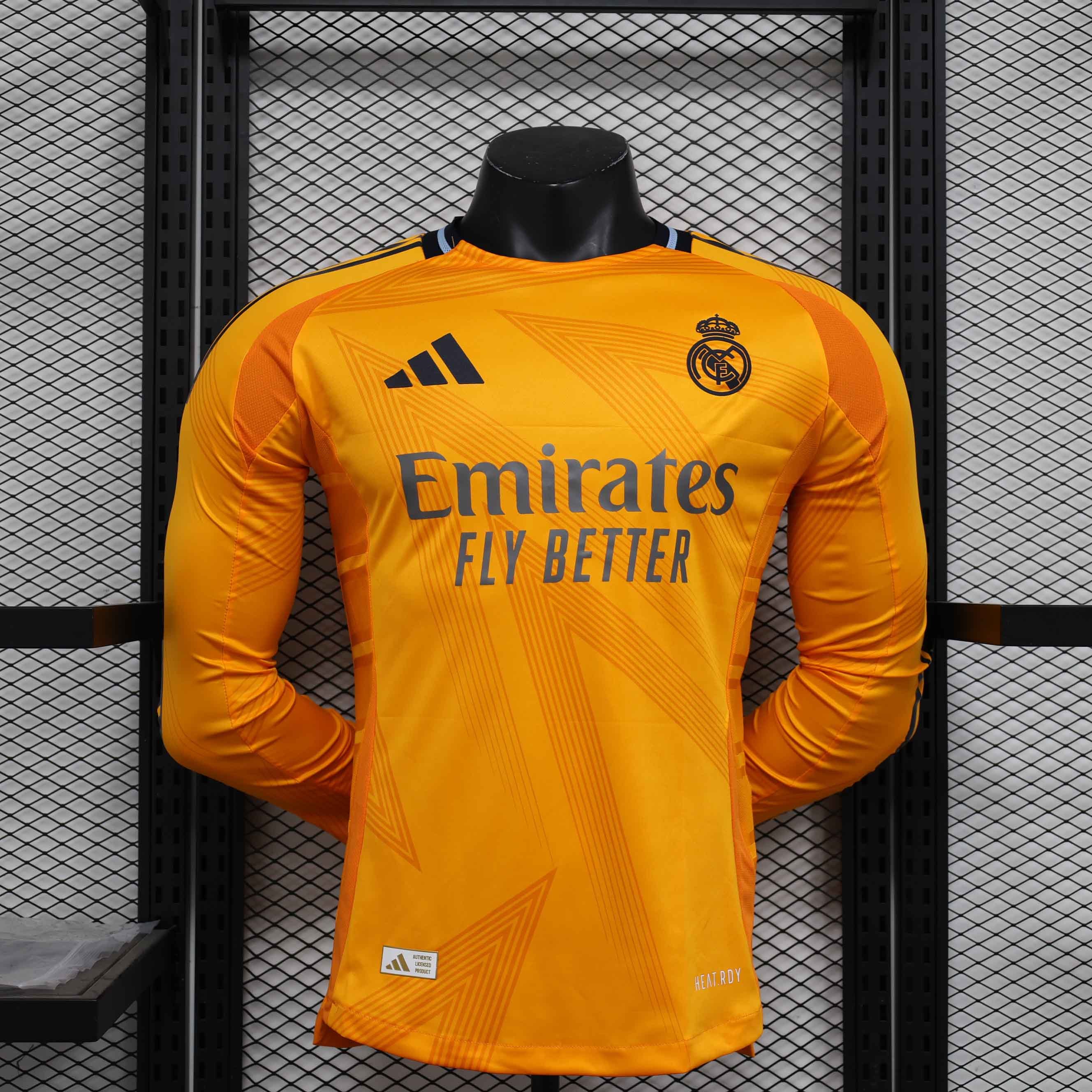 Real Madrid Soccer Jersey Away Shirt Long Sleeve 2024/25 - U-jersey